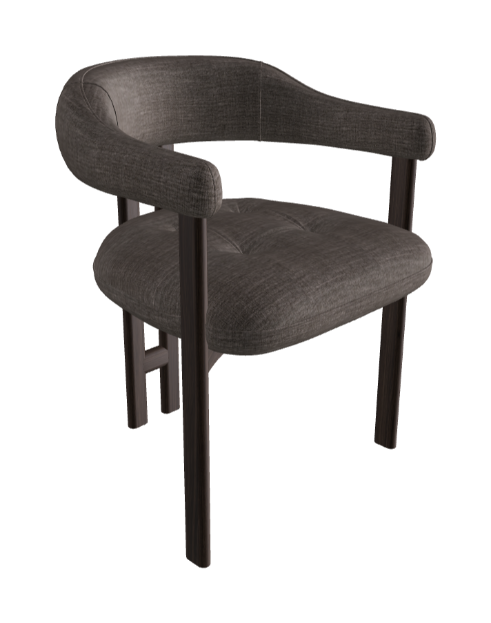 Greta Wood Dining Armchair_Burned Oak Stained Ashwood_Category B Fabric_B143-T50