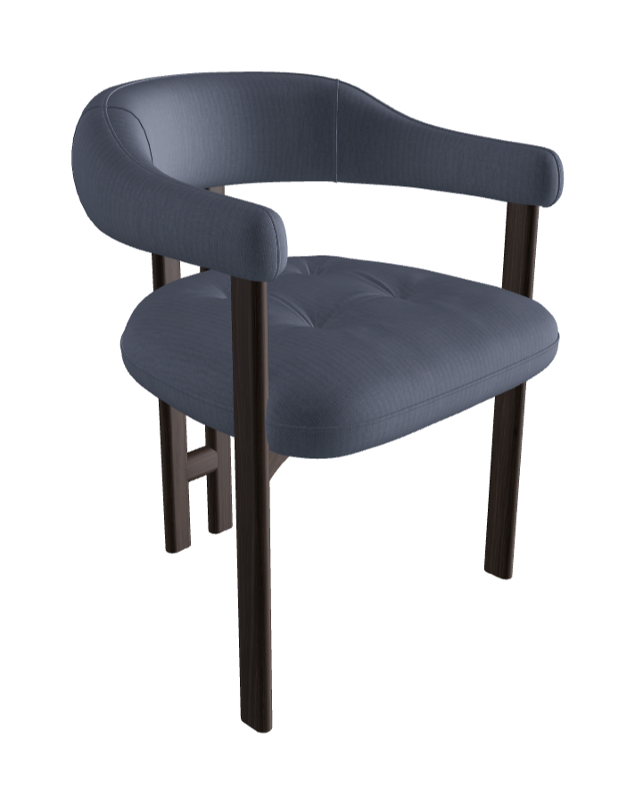 Greta Wood Dining Armchair_Burned Oak Stained Ashwood_Category B Fabric_B065-T80