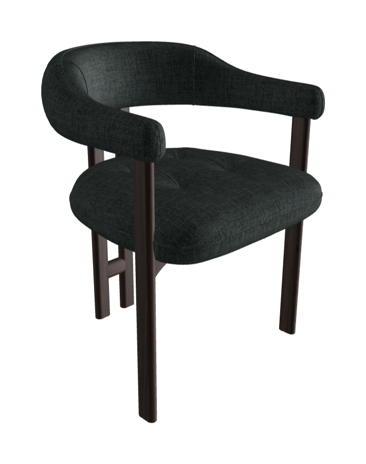 Greta Wood Dining Armchair_Burned Oak Stained Ashwood_Category D Fabric_D032-T80