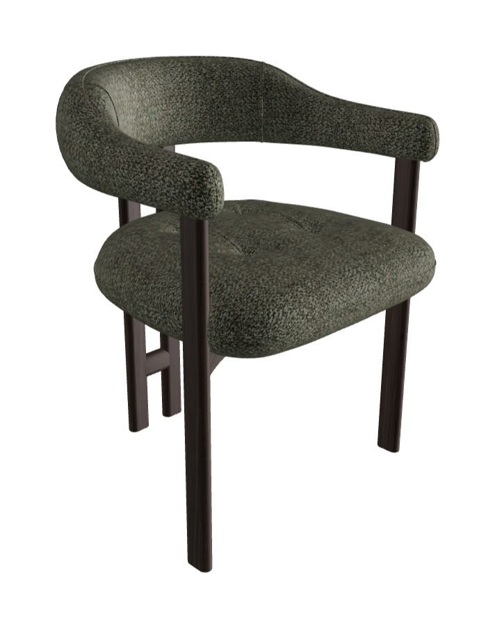 Greta Wood Dining Armchair_Burned Oak Stained Ashwood_Category F Fabric_F105-T80