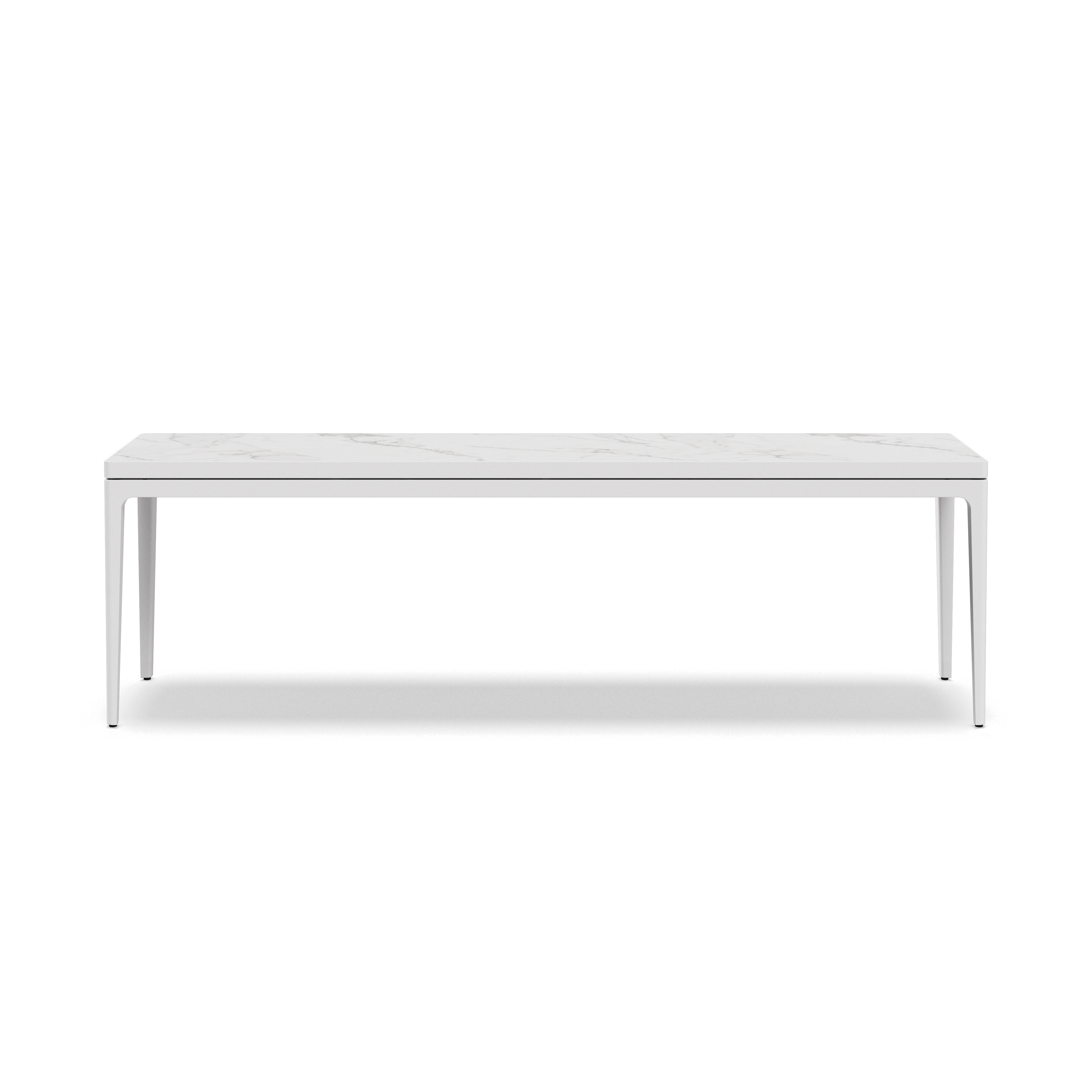 Gloster Grid Large Console Table - Ceramic Top
