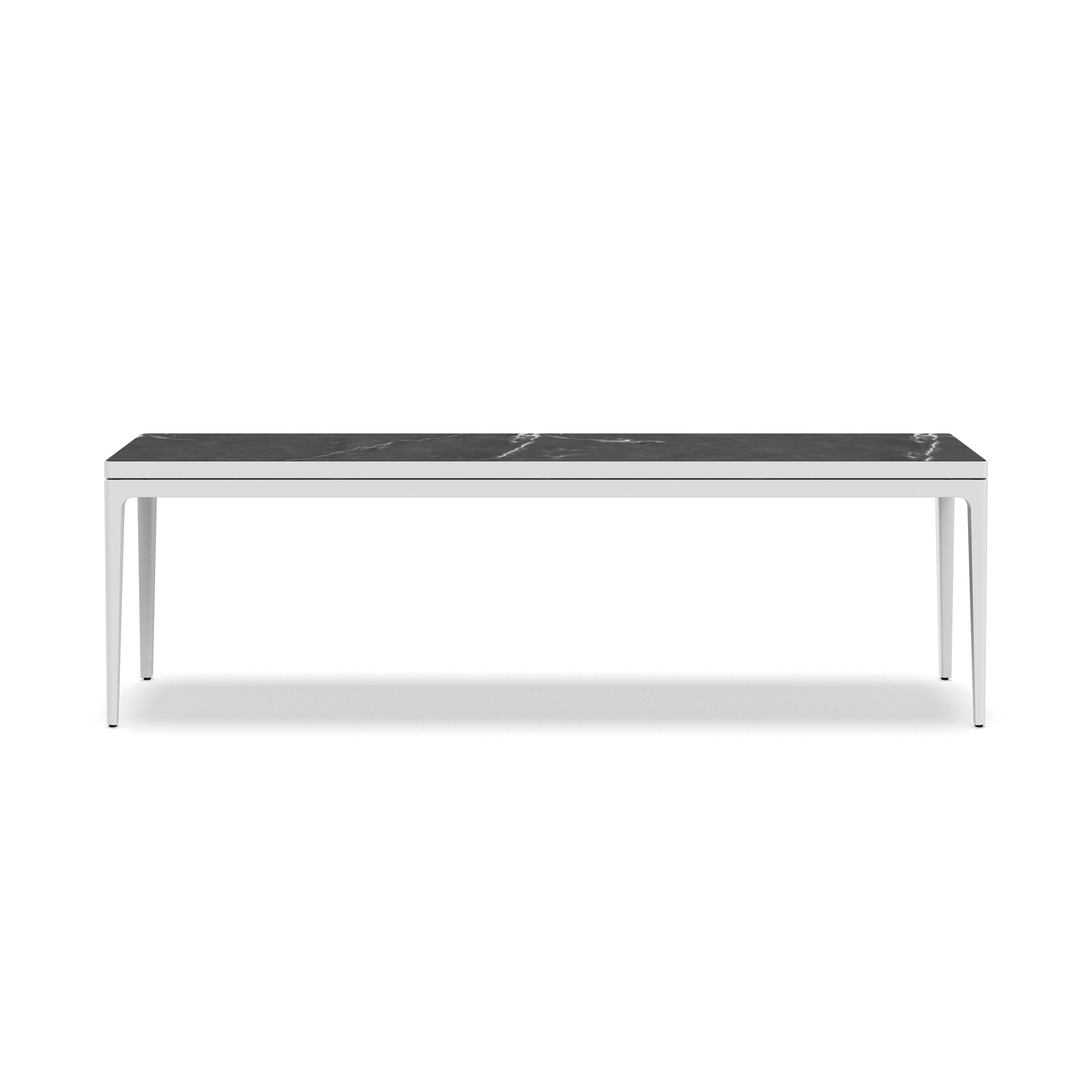 Gloster Grid Large Console Table - Ceramic Top