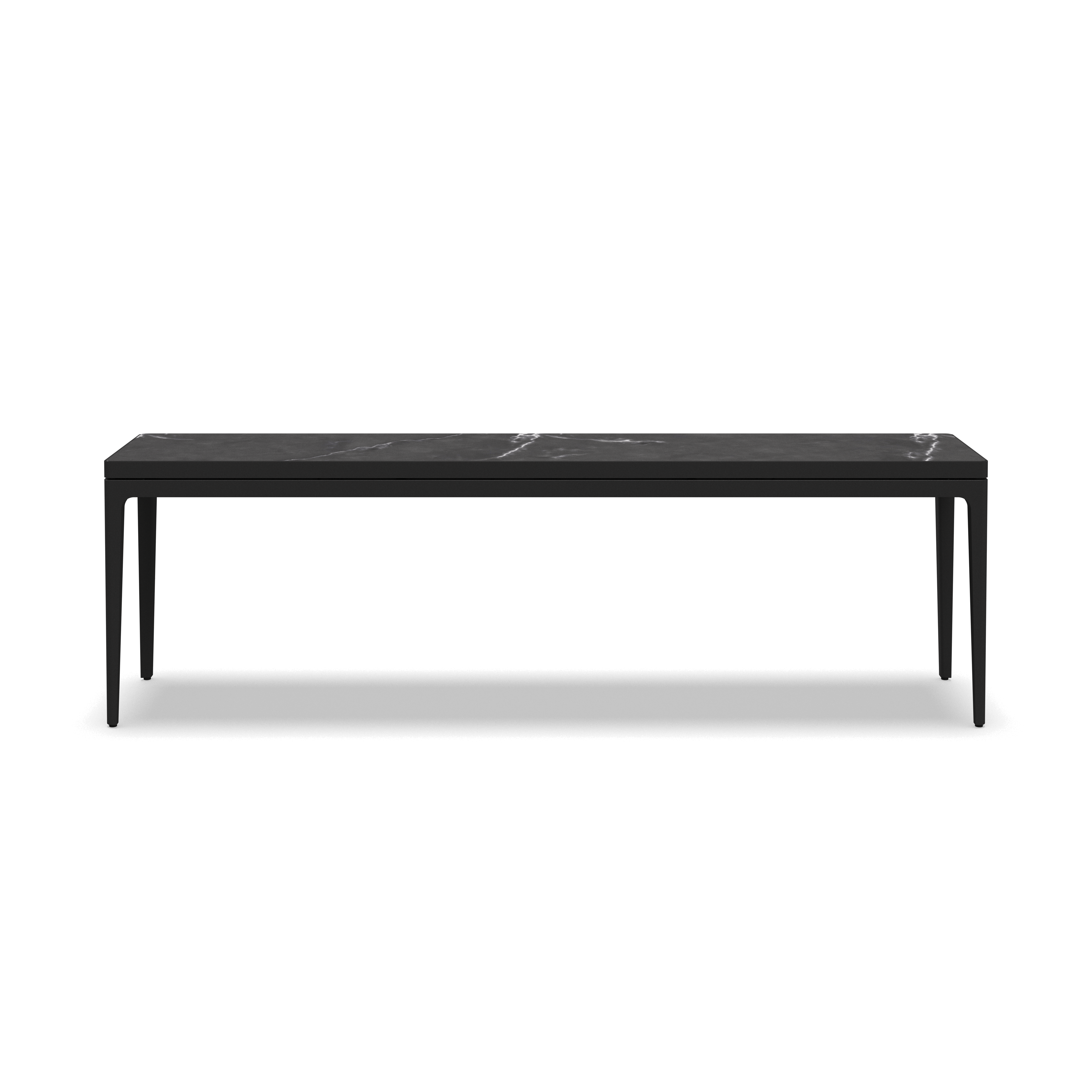 Gloster Grid Large Console Table - Ceramic Top