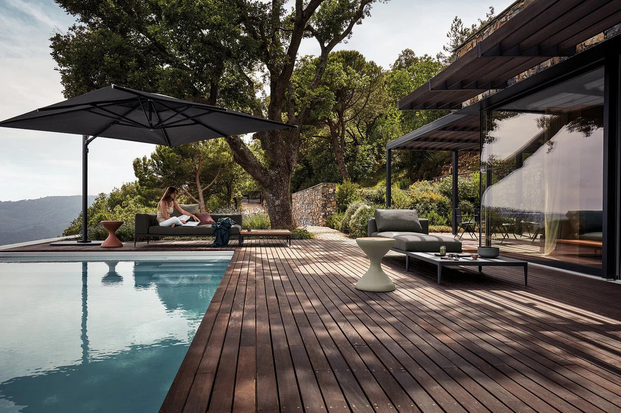 Gloster Halo Square Push-Up Parasol