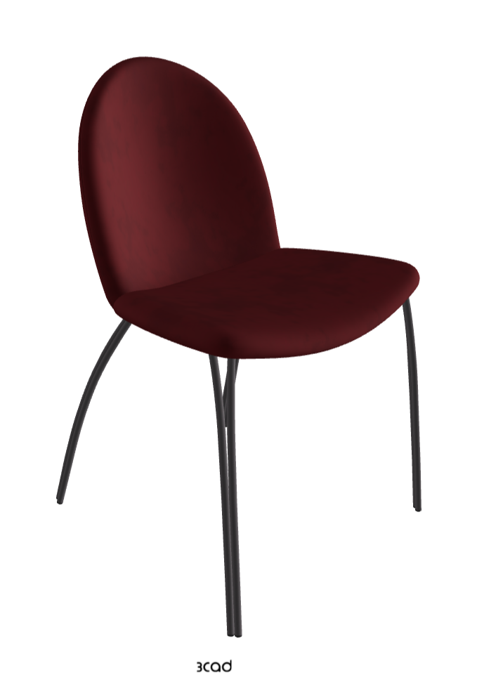 Holly Dining Chair_Graphite Embossed_Micro Nubuk_Cardinal