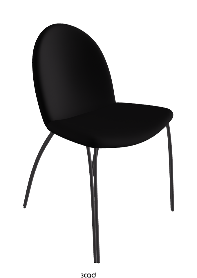 Holly Dining Chair_Graphite Embossed_Soft Leather_Nero