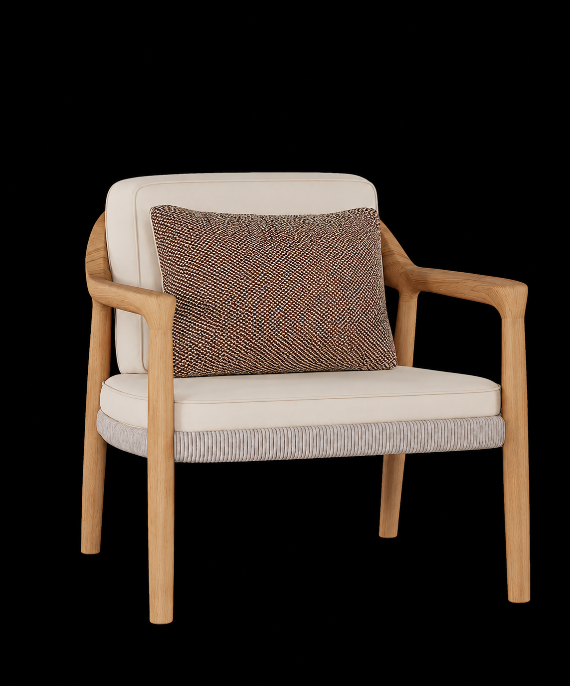 40% Discount Ex Display | Manutti Ogado Low 148cm Round Rust Ceramic Dining Table with 5 Yiko Lounge Chairs and deco cushions | Perfect Condition