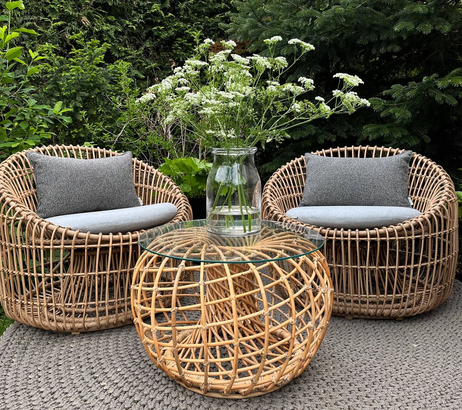 Cane-line Nest Outdoor coffee table/footstools
