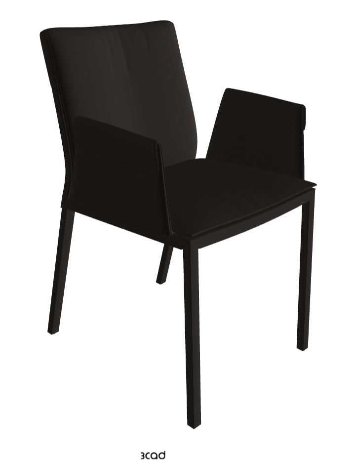 Isabel Standard Back Dining Armchair_Soft Leather_Testa Di Moro