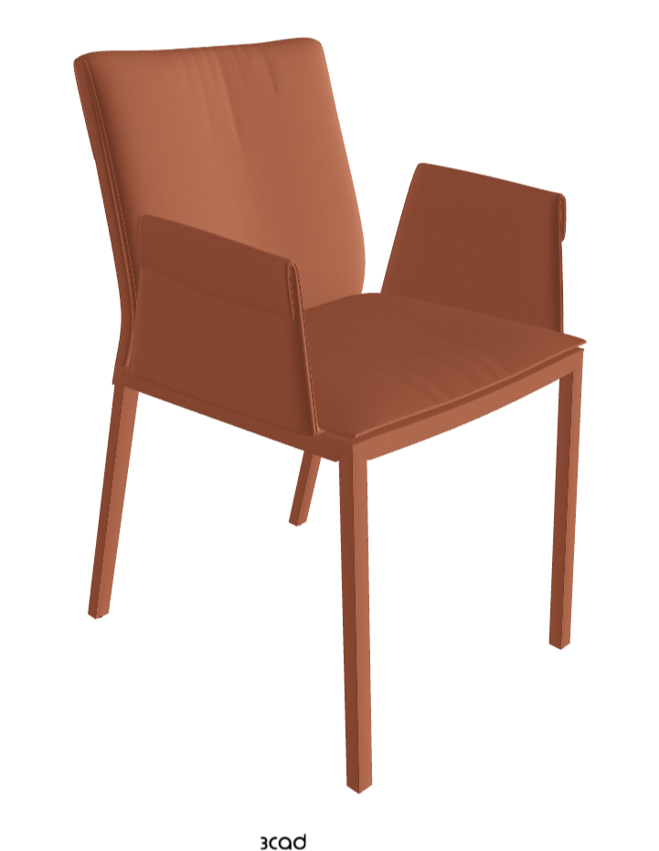 Isabel Standard Back Dining Armchair_Soft Leather_Canyon