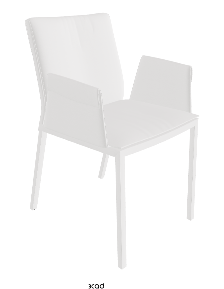 Isabel Standard Back Dining Armchair_Synthetic Leather_Bianco