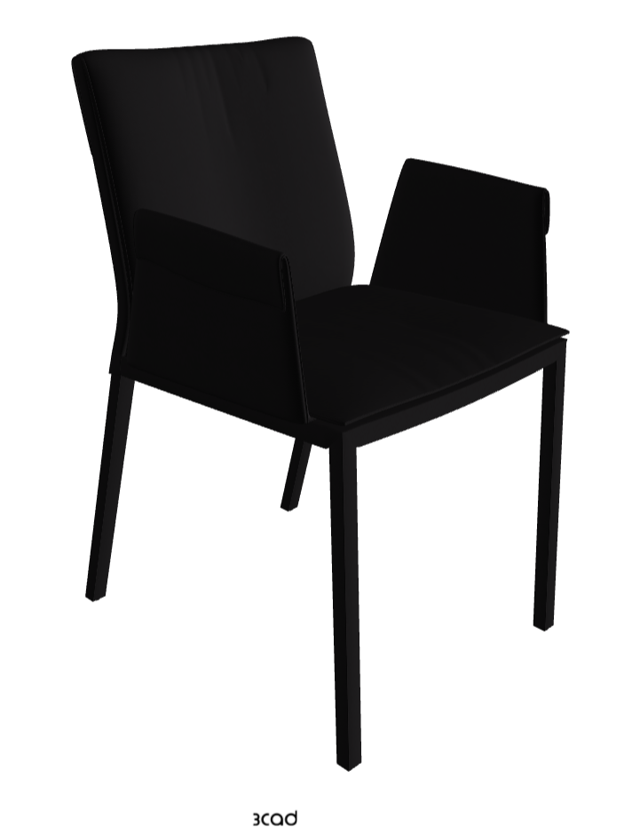 Isabel Standard Back Dining Armchair_Synthetic Leather_Nero