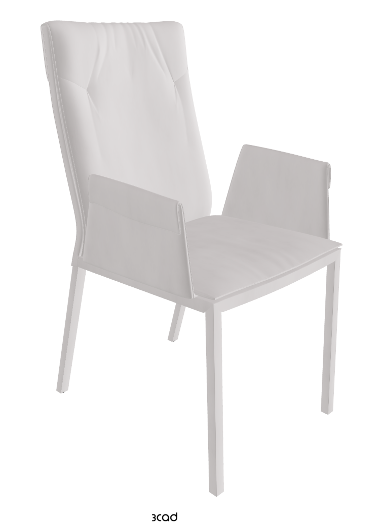 Isabel High Back Dining Armchair_Micro Nubuk:_White