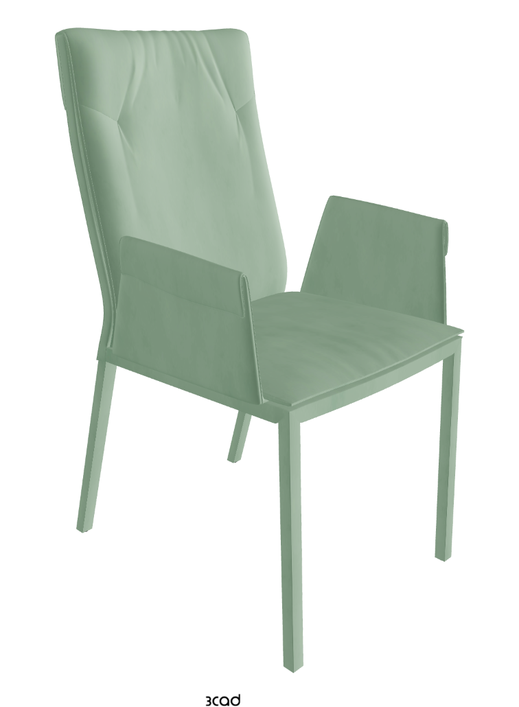 Isabel High Back Dining Armchair_Micro Nubuk:_Mint