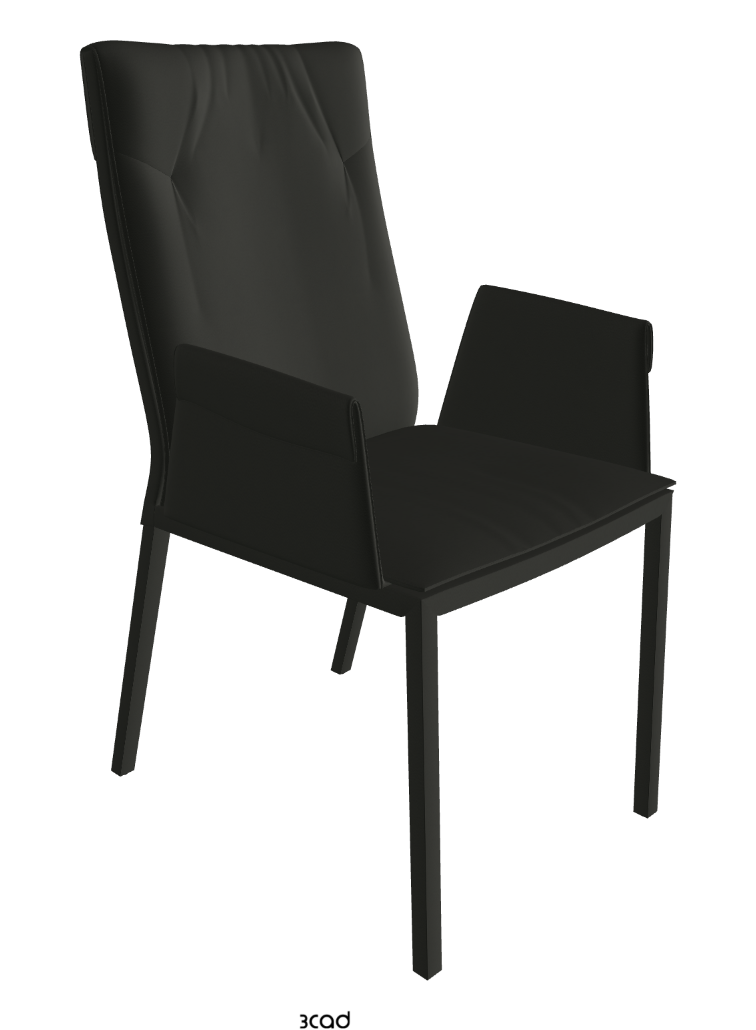 Isabel High Back Dining Armchair_Soft Leather:_Smoke