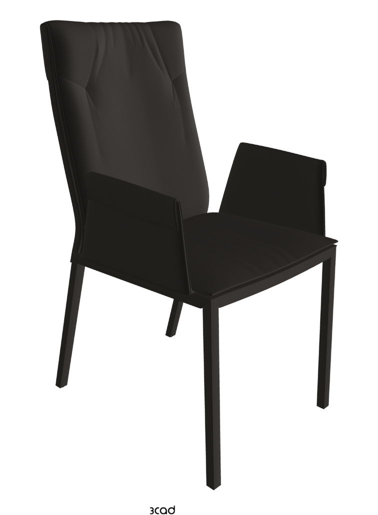 Isabel High Back Dining Armchair_Soft Leather:_Ardesia