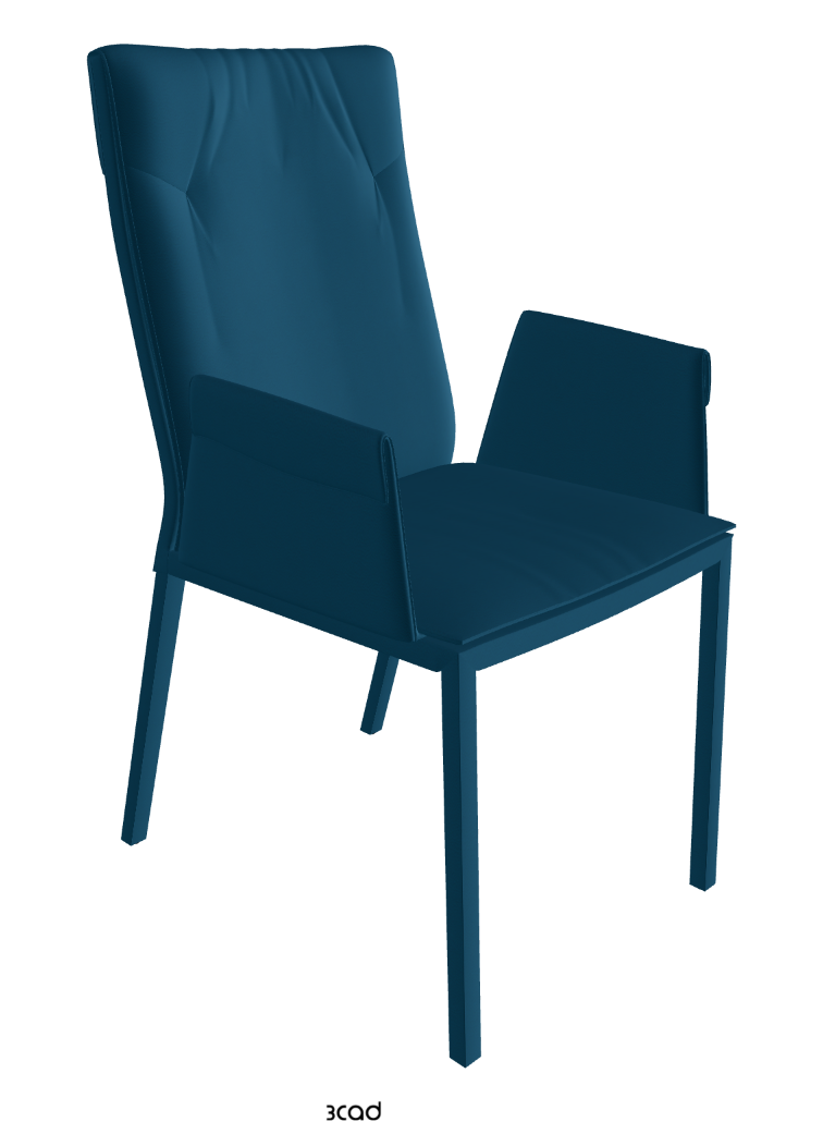 Isabel High Back Dining Armchair_Soft Leather:_Capri