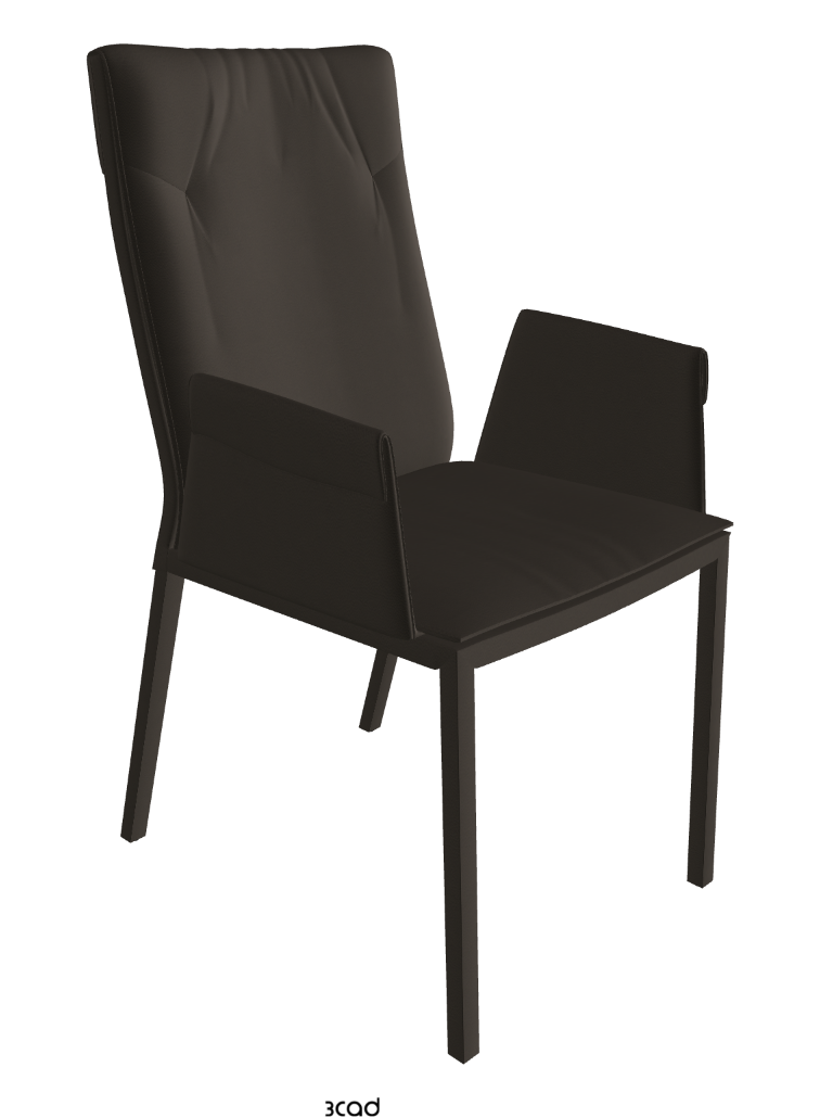 Isabel High Back Dining Armchair_Synthetic Leather:_Fossil