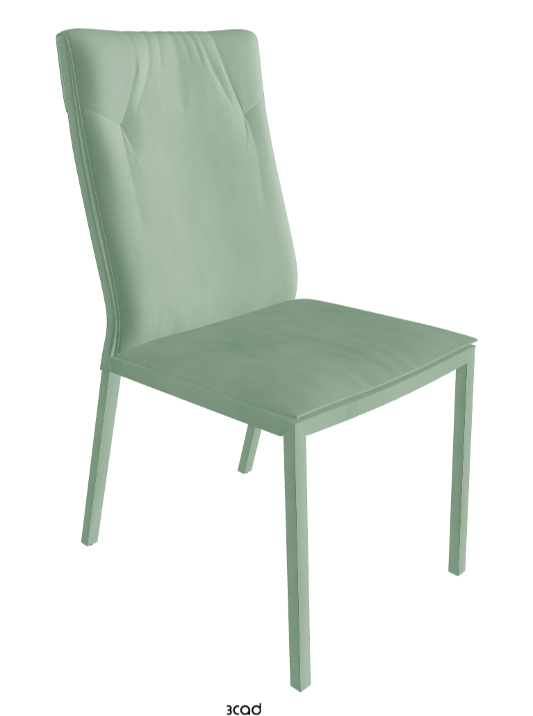 Isabel High Back Dining Chair_Micro Nubuk:_Mint
