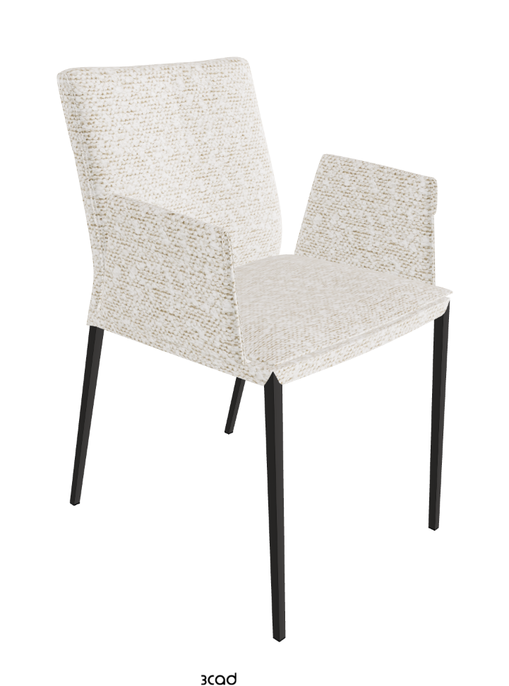 Isabel ML Dining Armchair_Matt Graphite_Fabric_B241