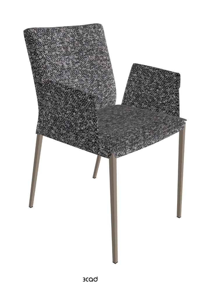 Isabel ML Dining Armchair_Titanium Embossed_Fabric_B244