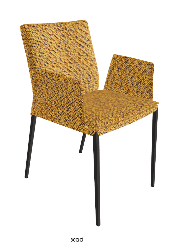Isabel ML Dining Armchair_Matt Graphite_Fabric_B247