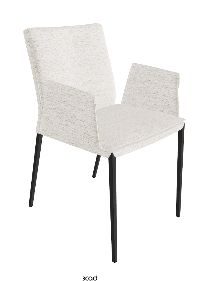Isabel ML Dining Armchair_Matt Graphite_Fabric_B730