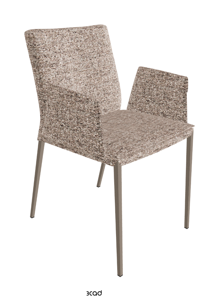 Isabel ML Dining Armchair_Titanium Embossed_Fabric_B731