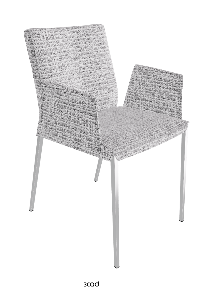 Isabel ML Dining Armchair_Black Chrome_Fabric-_B811