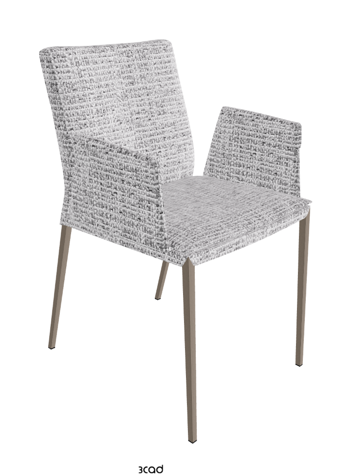Isabel ML Dining Armchair_Titanium Embossed_Fabric_B811