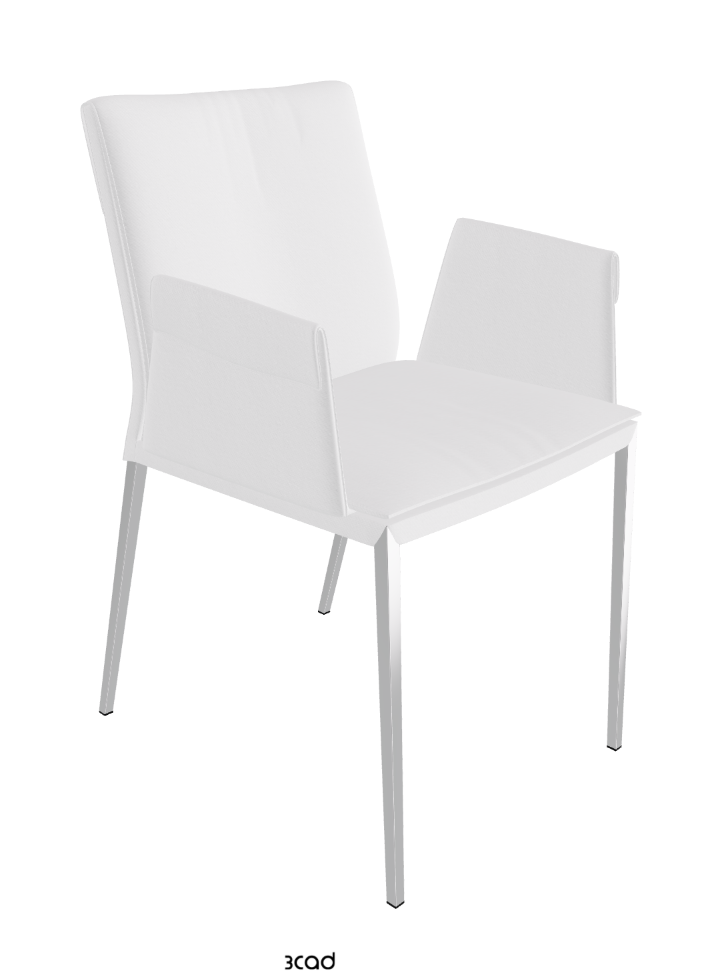 Isabel ML Dining Armchair_Black Chrome_Fabric-_B920
