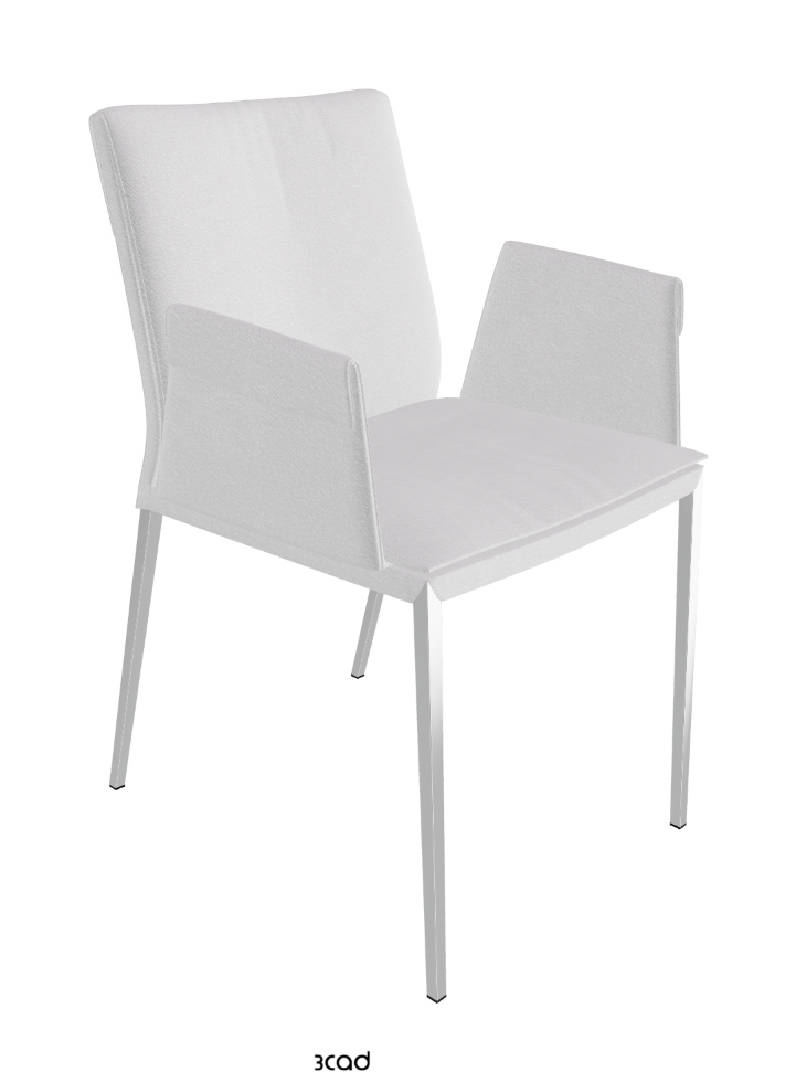 Isabel ML Dining Armchair_Black Chrome_Fabric-_B921