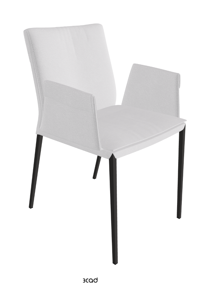Isabel ML Dining Armchair_Matt Graphite_Fabric_B921