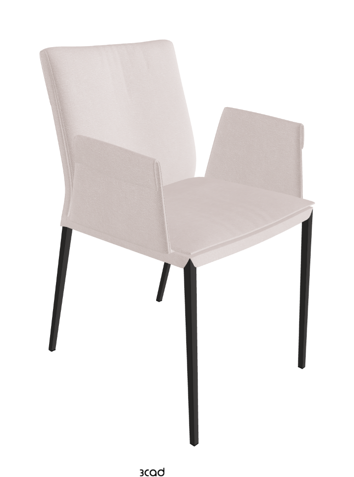Isabel ML Dining Armchair_Matt Graphite_Fabric_B923