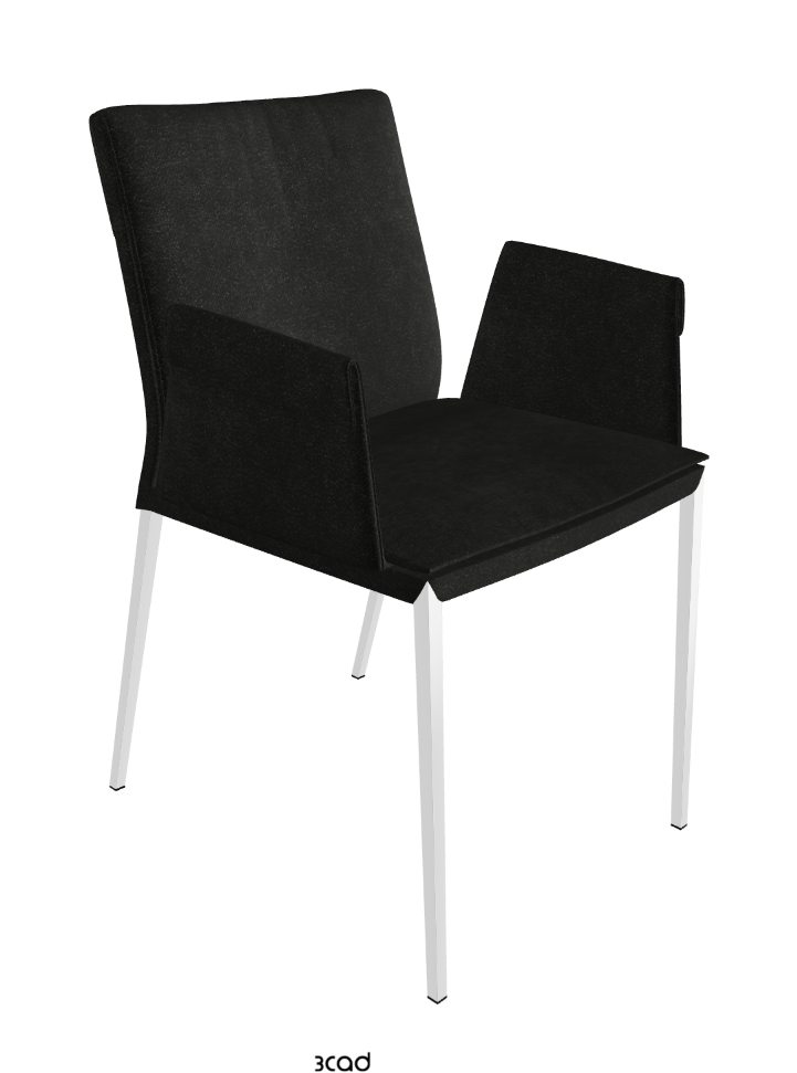 Isabel ML Dining Armchair_Chrome_Fabric:_B932