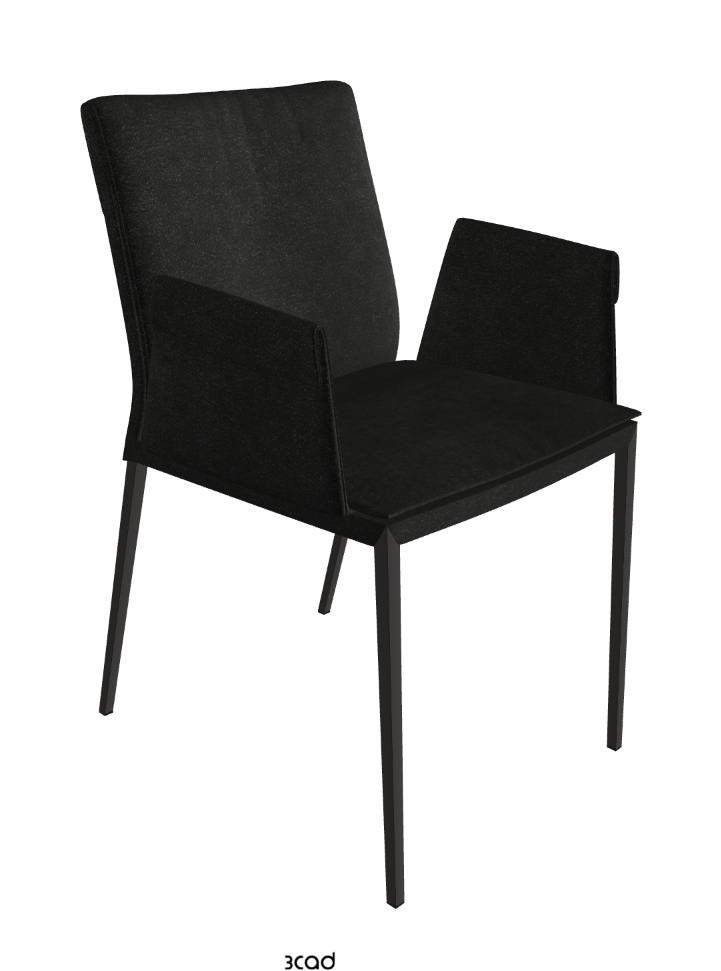 Isabel ML Dining Armchair_Matt Graphite_Fabric_B932