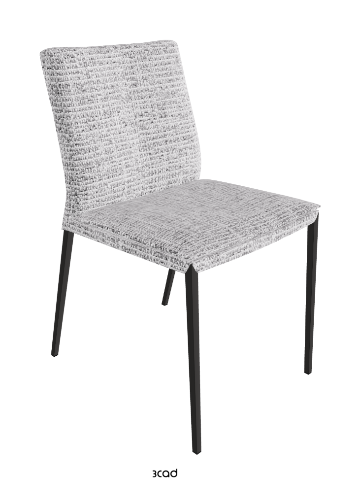 Isabel ML Dining Chair_Matt Graphite_Fabric_B811