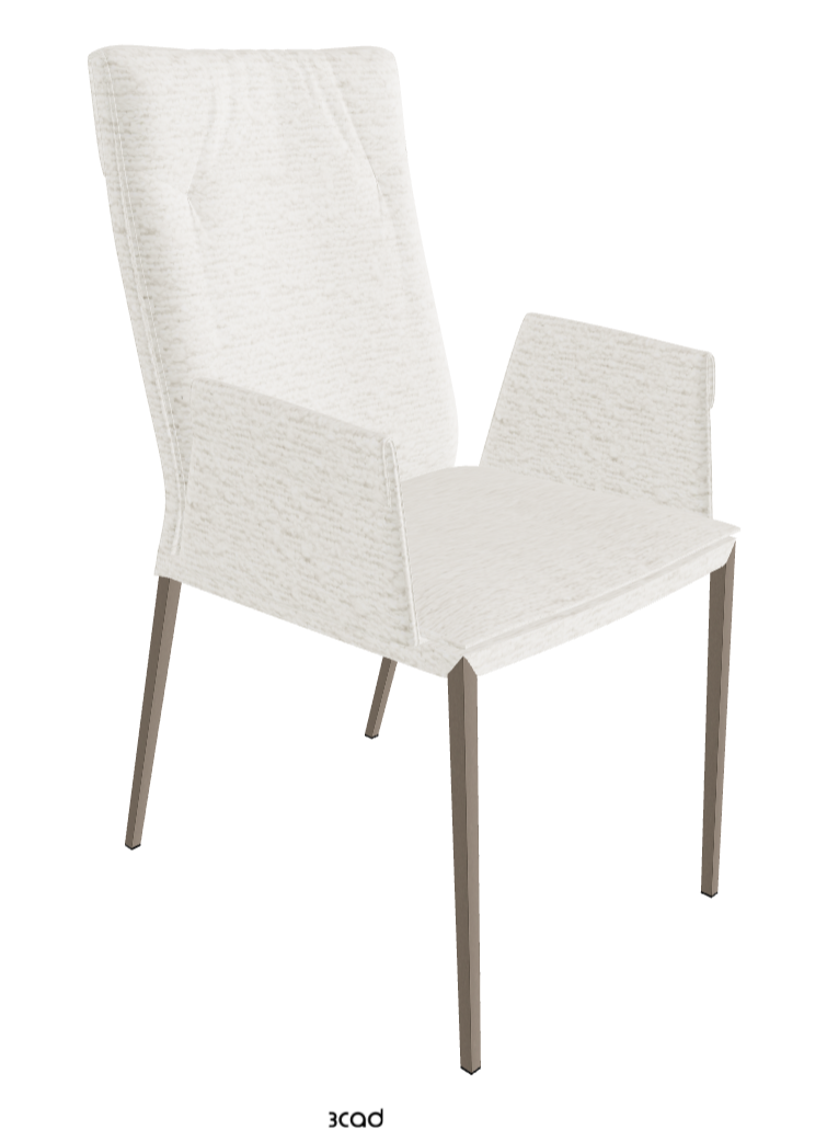 Isabel ML High-Back Dining Armchair_Titanium Embossed_Fabric_B240