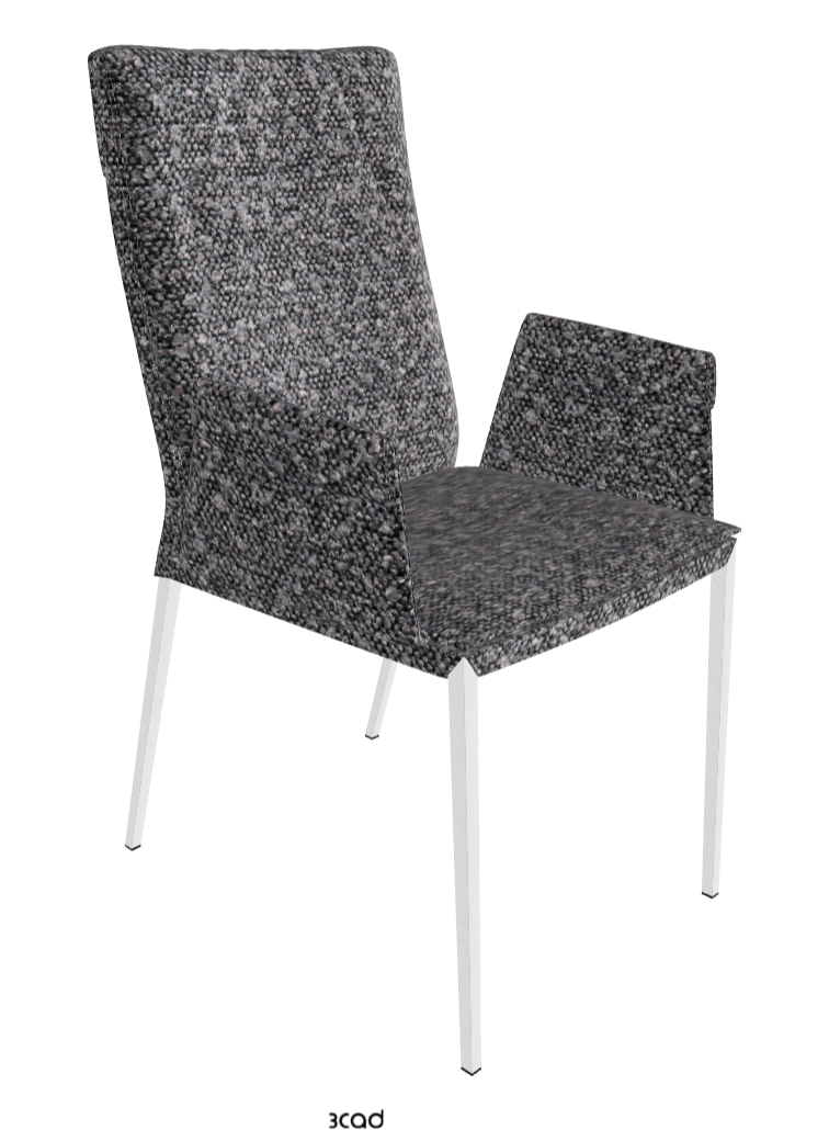 Isabel ML High-Back Dining Armchair_Pearl Embossed_Fabric_B244