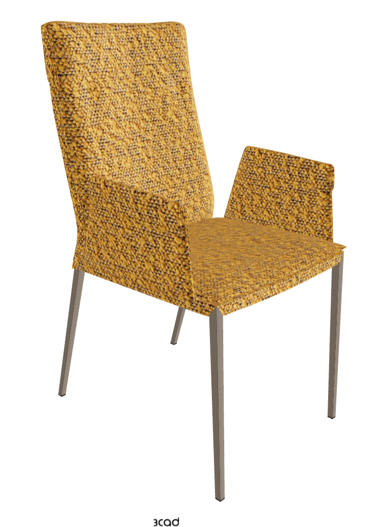 Isabel ML High-Back Dining Armchair_Titanium Embossed_Fabric_B247