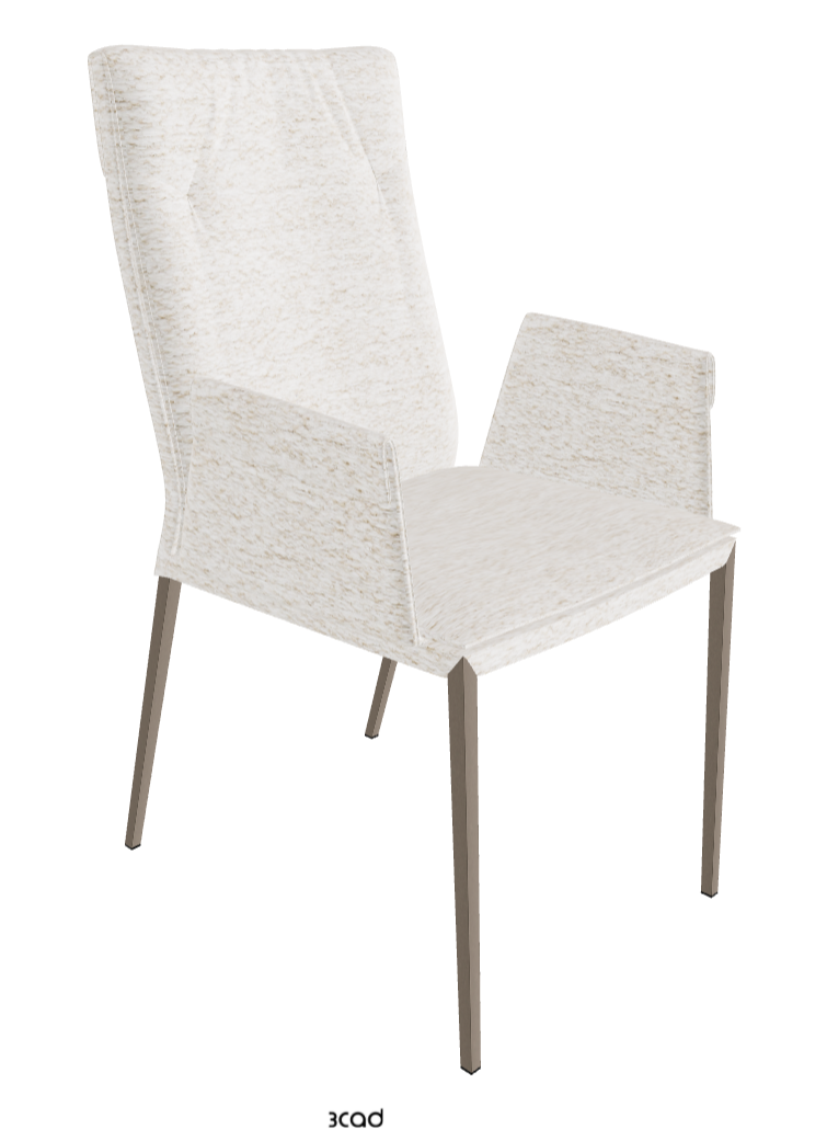 Isabel ML High-Back Dining Armchair_Titanium Embossed_Fabric_B730