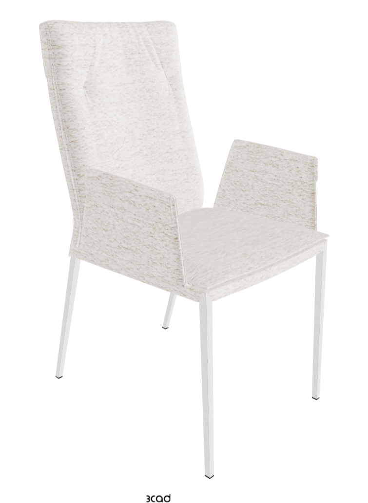 Isabel ML High-Back Dining Armchair_Pearl Embossed_Fabric_B730