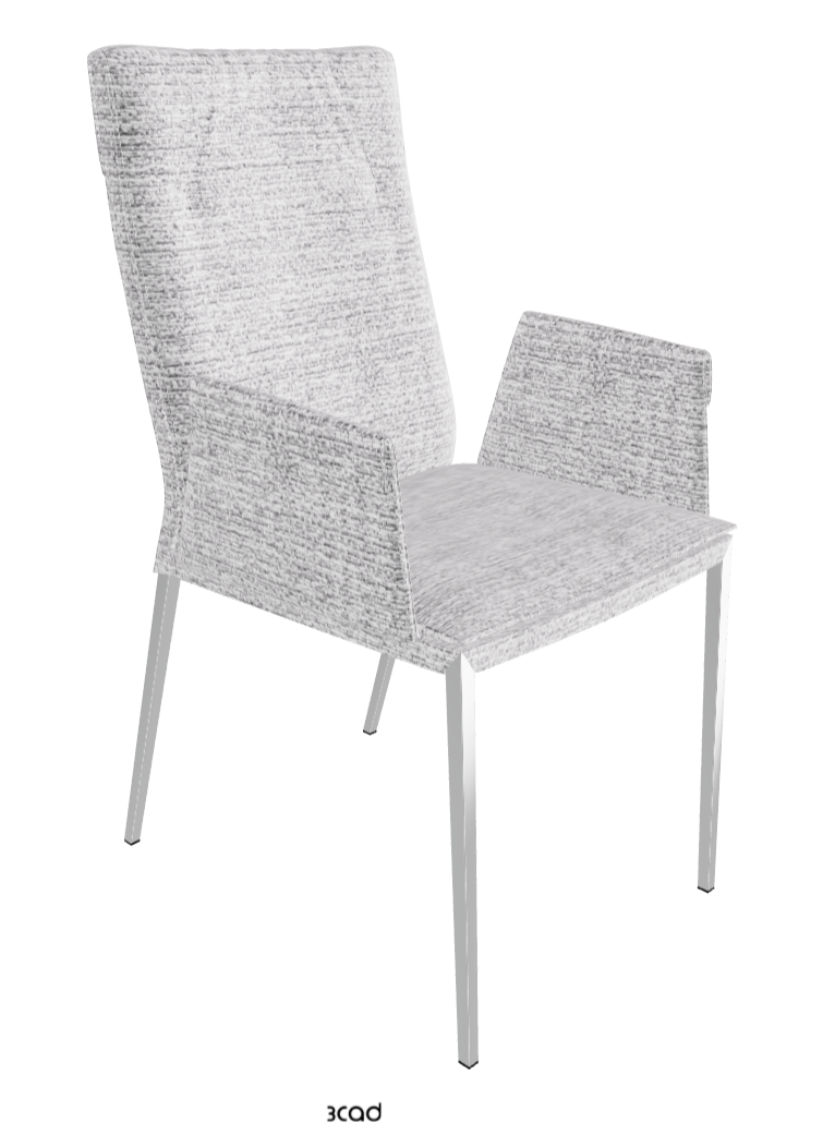 Isabel ML High-Back Dining Armchair_Black Chrome_Fabric-_B810