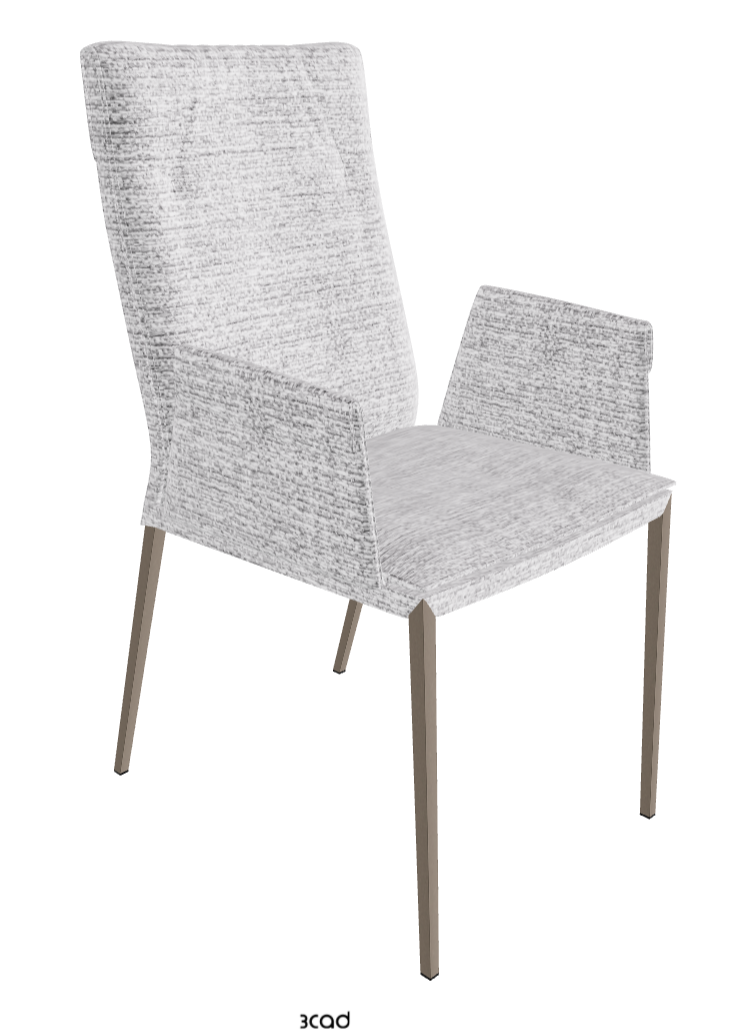 Isabel ML High-Back Dining Armchair_Titanium Embossed_Fabric_B810