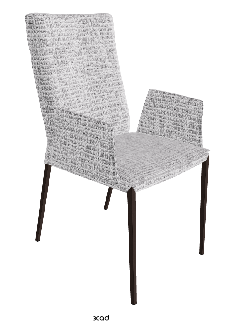 Isabel ML High-Back Dining Armchair_Bronze Embossed_Fabric_B811