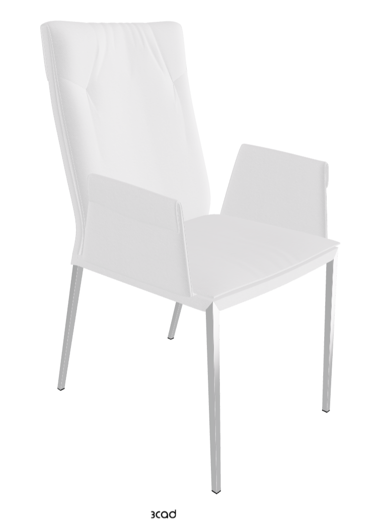 Isabel ML High-Back Dining Armchair_Black Chrome_Fabric-_B920