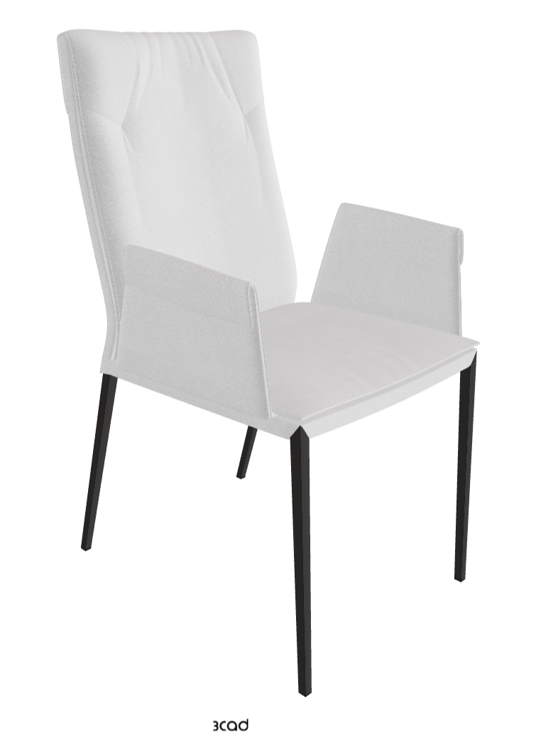 Isabel ML High-Back Dining Armchair_Matt Graphite_Fabric_B921