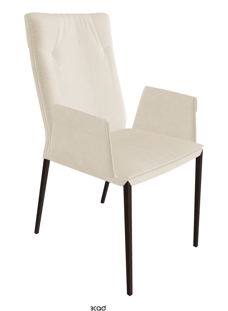 Isabel ML High-Back Dining Armchair_Bronze Embossed_Fabric_B922