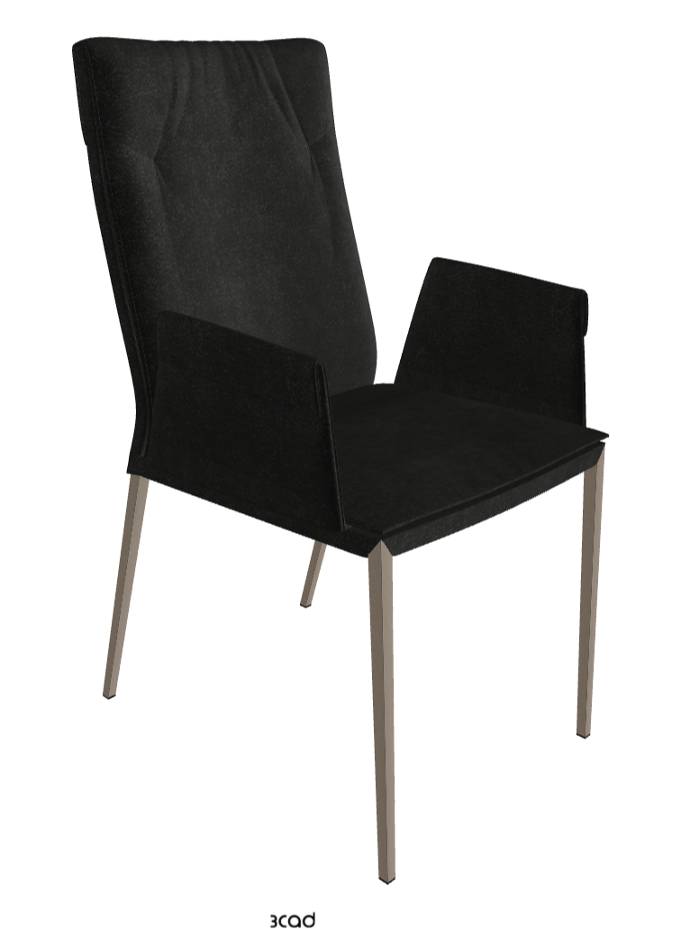 Isabel ML High-Back Dining Armchair_Titanium Embossed_Fabric_B932