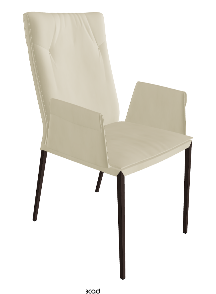 Isabel ML High-Back Dining Armchair_Bronze Embossed_Micro Nubuk_Beige